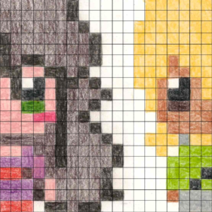 Plan de Lila et Ely en perles HAMA