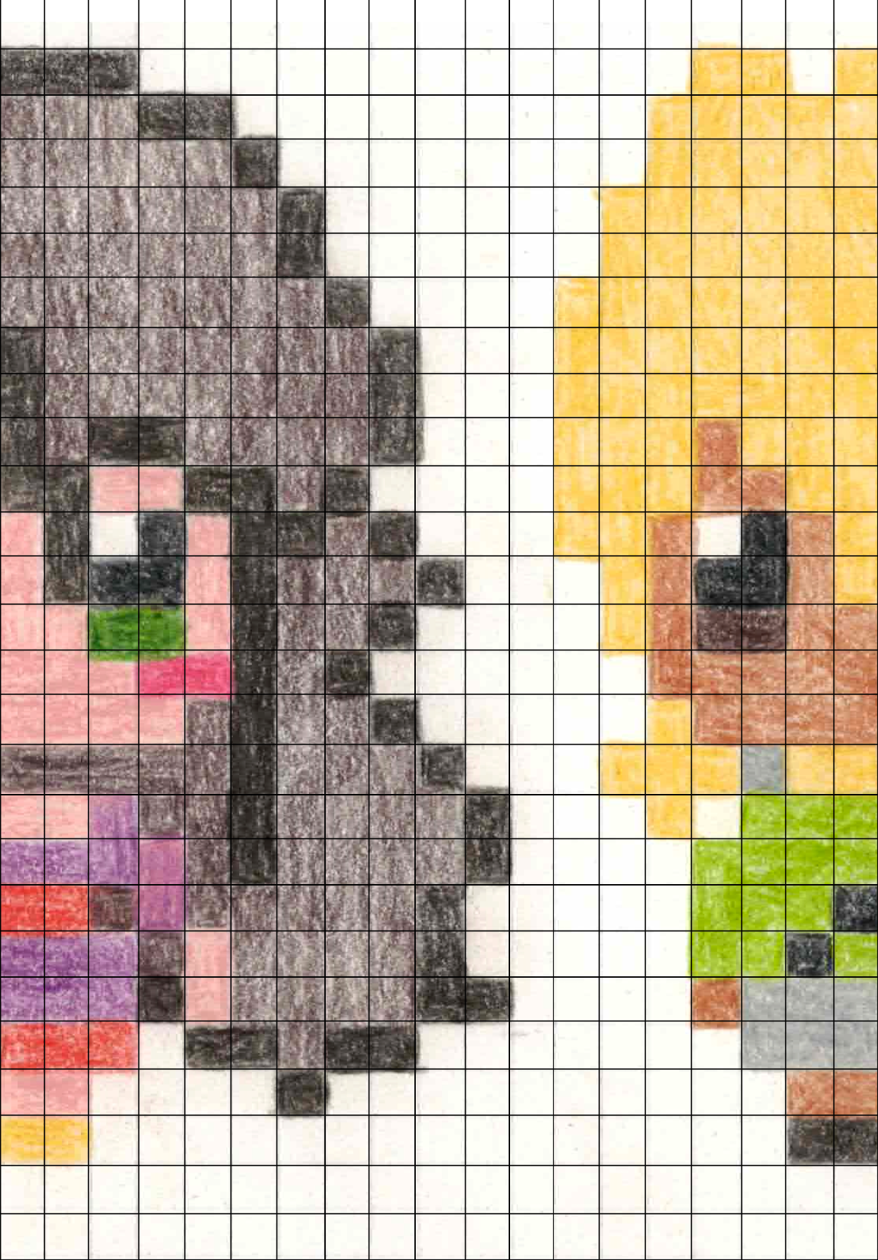 Plan de Lila et Ely en perles HAMA