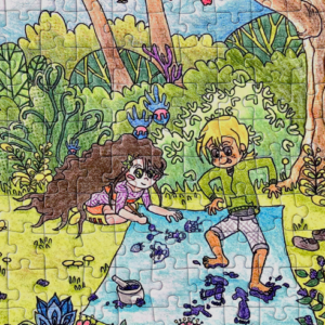 Alternative view of Puzzle 200 pièces “Artistes des bois”